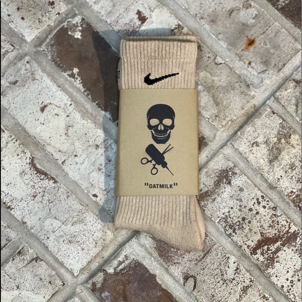 Nike Dri-FIT Everyday Crew Socks Custom Tie Dye (Oatmilk)  1 pair